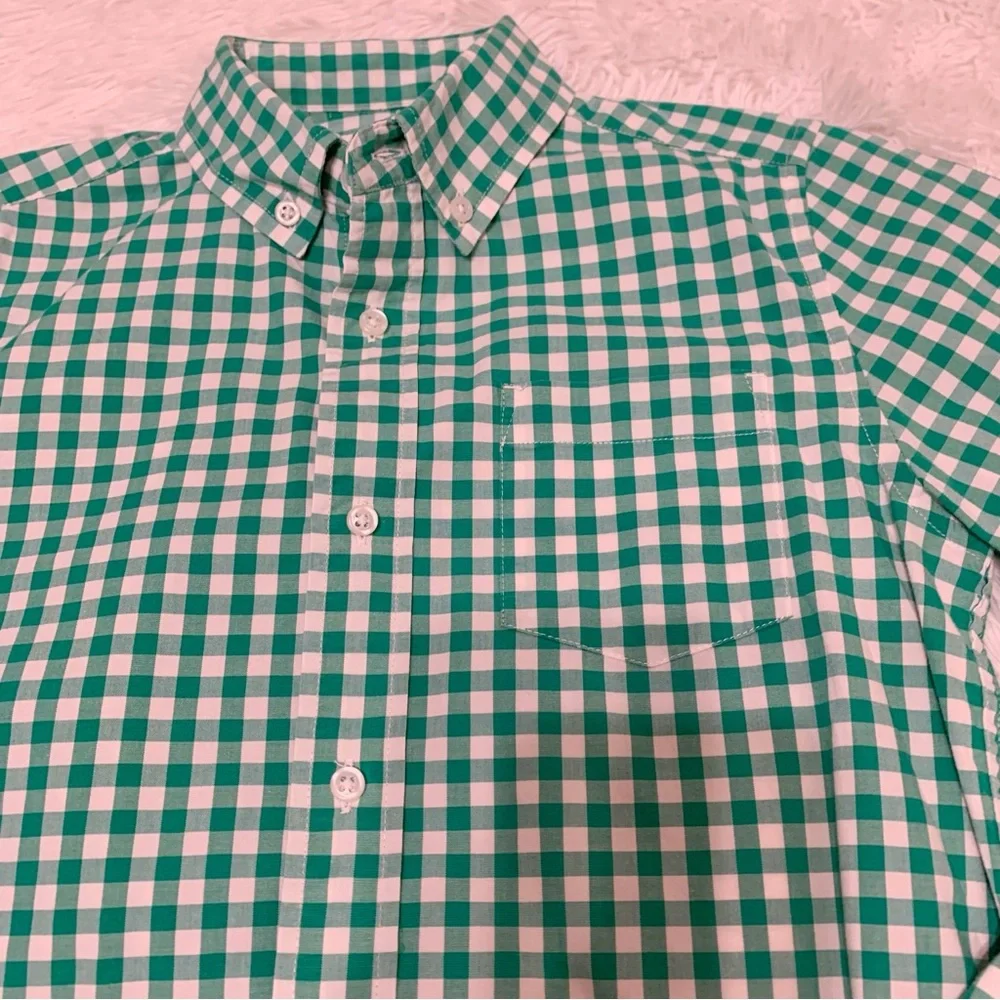 Crewcuts boy's long‎ sleeve gingham button up shirt